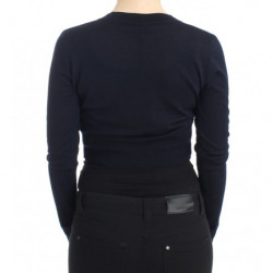 Cardigan corto in lana blu - IT46-XL