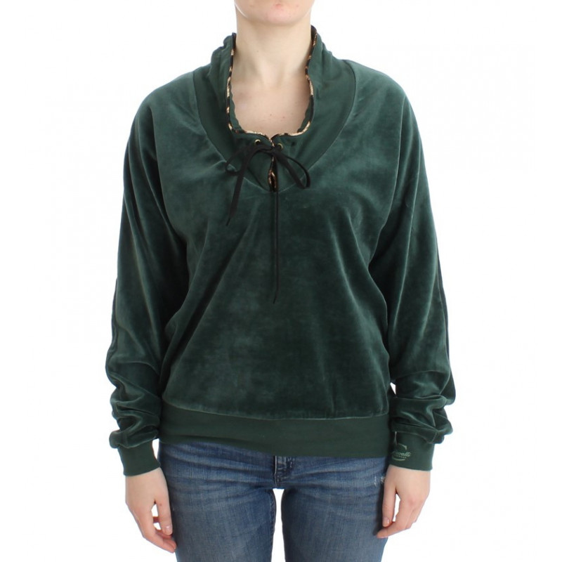 Maglia in cotone velluto verde - IT42-M