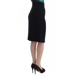 Gonna tubino in lana nera - IT38-XS