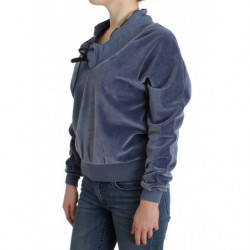 Maglia in cotone velluto blu - IT42-M