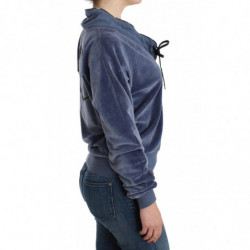 Maglia in cotone velluto blu - IT42-M