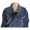 Maglia in cotone velluto blu - IT42-M