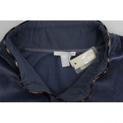 Maglia in cotone velluto blu - IT42-M