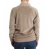 Maglione con cerniera in velluto beige - IT40-S