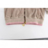 Maglione con cerniera in velluto beige - IT40-S