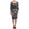 Abito tubino stampato nero - IT38-XS