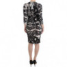 Abito tubino stampato nero - IT38-XS
