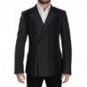 Blazer in lana stretch a righe grigie - IT48 - M