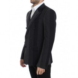 Blazer in lana stretch a righe grigie - IT48 - M