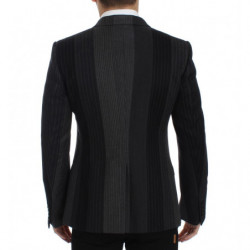 Blazer in lana stretch a righe grigie - IT48 - M