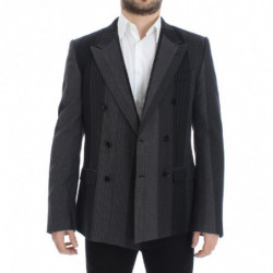 Blazer in lana stretch a righe grigie - IT48 - M