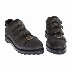 Stivali con cinturino alla caviglia in pelle grigia - EU39.5/US6.5