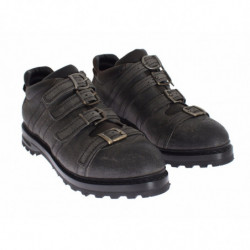 Stivali con cinturino alla caviglia in pelle grigia - EU39.5/US6.5