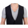 Gilet casual in cotone a righe nere - IT48 - M