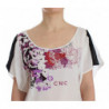Blusa bianca con stampa a motivi - M