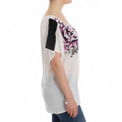 Blusa bianca con stampa a motivi - M