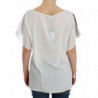 Blusa bianca con stampa a motivi - M