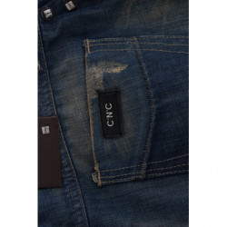 Jeans blu a gamba dritta - W28