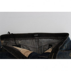 Jeans blu a gamba dritta - W28