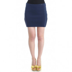 Minigonna in nylon blu -...