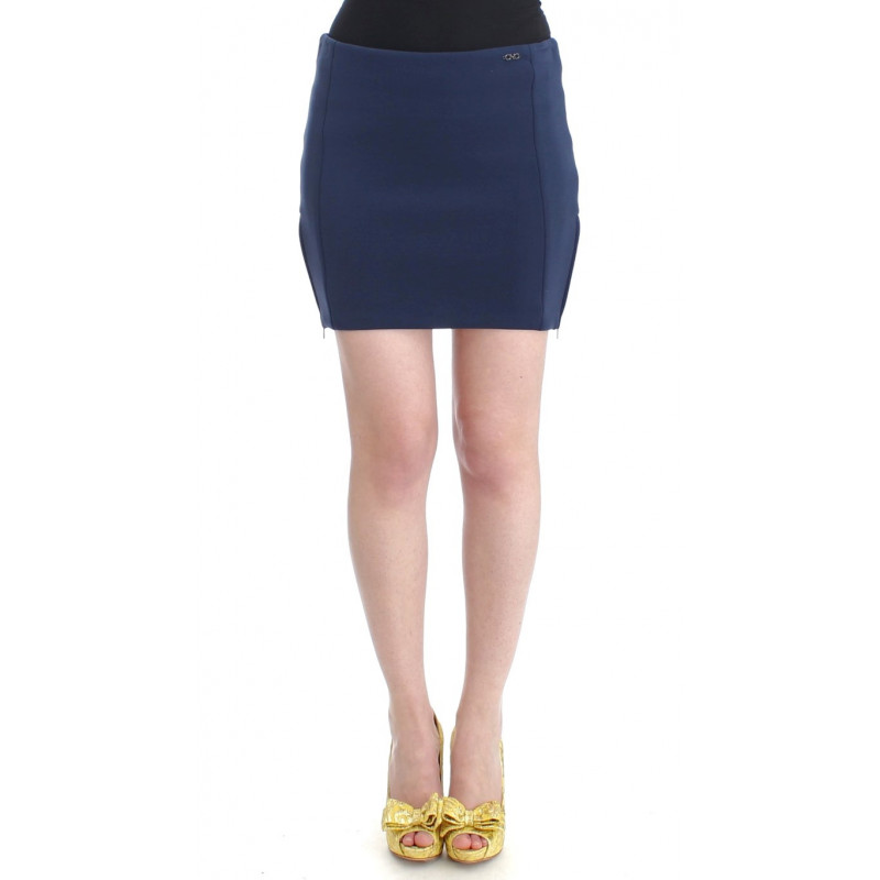 Minigonna in nylon blu - IT42-M