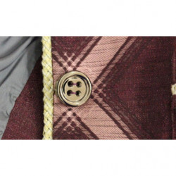 Giacca blazer a quadri viola - S