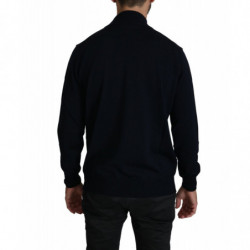 Maglione Girocollo Blu Scuro 100% Lana - IT52 - XL