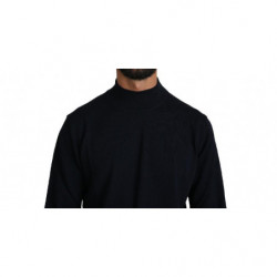 Maglione Girocollo Blu Scuro 100% Lana - IT52 - XL