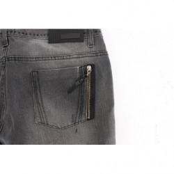 Jeans grigi a gamba dritta - W25