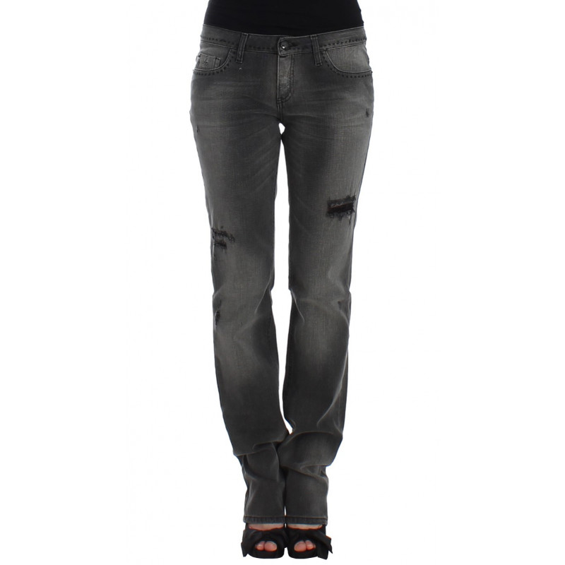 Jeans grigi a gamba dritta - W26