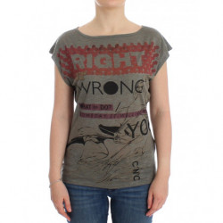 T-shirt grigia con maniche...