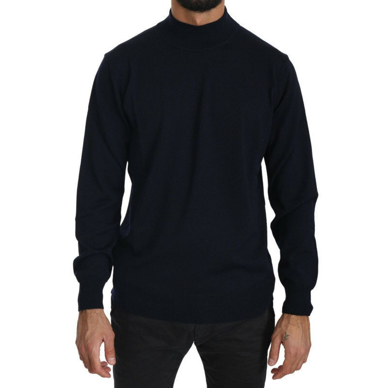 Maglione Girocollo Blu Scuro 100% Lana - IT50 - L
