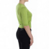 Top maglione pullover con scollo a V in lana verde - IT36 - XS