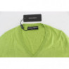 Top maglione pullover con scollo a V in lana verde - IT36 - XS