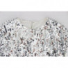 Top t-shirt camicetta girocollo con paillettes argento - IT40