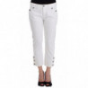 Jeans cropped bianchi Pantaloni in denim con marchio Capri - 42 - S