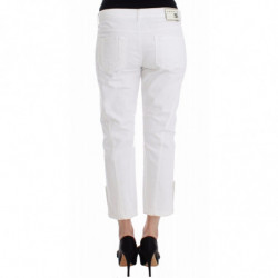 Jeans cropped bianchi Pantaloni in denim con marchio Capri - 42 - S