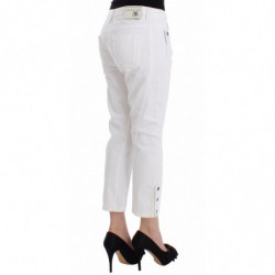 Jeans cropped bianchi Pantaloni in denim con marchio Capri - 42 - S