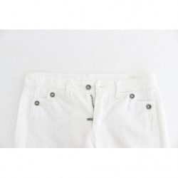 Jeans cropped bianchi Pantaloni in denim con marchio Capri - 42 - S