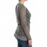 Maglione maniche lunghe elasticizzato misto lana grigia - IT44 - M