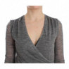 Maglione maniche lunghe elasticizzato misto lana grigia - IT44 - M