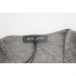 Maglione maniche lunghe elasticizzato misto lana grigia - IT44 - M