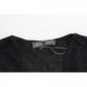 Maglione a maniche lunghe elasticizzato in misto lana nera - IT44 - M