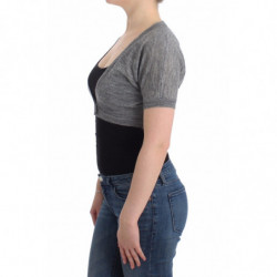 Cardigan maglione bolero grigio lavorato a maglia lingerie - IT42 - S