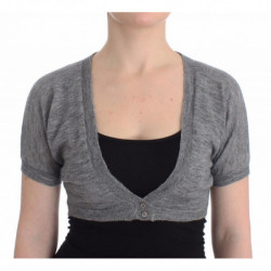 Cardigan maglione bolero grigio lavorato a maglia lingerie - IT42 - S