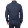 Top camicia casual a maniche lunghe in cotone blu - IT52 - XL
