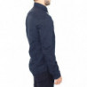 Top camicia casual a maniche lunghe in cotone blu - IT52 - XL