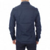 Top camicia casual a maniche lunghe in cotone blu - IT52 - XL