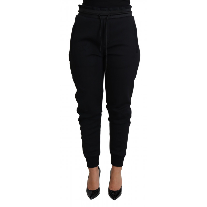 Pantaloni da jogging in neoprene di poliestere nero - IT40-S