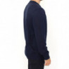 Maglione pullover con scollo a V in misto lana blu - IT48 - M